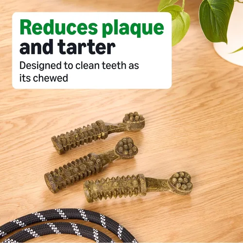 Vista 3 de Marca Amazon - Wag Dental Chews - Snacks dentales verdes para perros, grande, sin sabor, 24 unidades (paquete de 1)