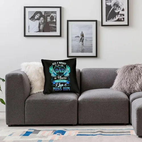 Vista 4 de NEzih Fundas de almohada cuadradas para el Día del Padre en el Cielo, para la cama, el sofá, la decoración del hogar, sofá, dormitorio, 22 x 22
