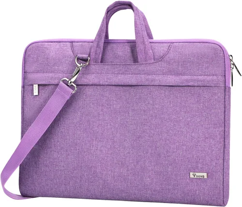 Vista 11 de Voova Bolsa para laptop de 13 14 pulgadas, funda impermeable para computadora con correas para el hombro y asa compatible con MacBook Air 13