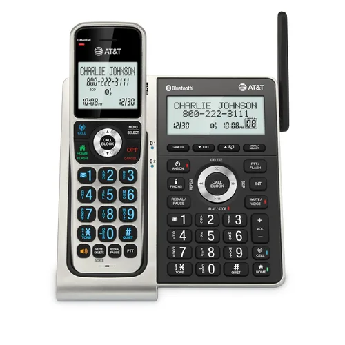Vista 26 de AT&T BL3107-4 Teléfono doméstico inalámbrico DECT 6.0 de 4 teléfonos con Bluetooth, sistema de contestación, bloqueo de llamadas inteligente, rango