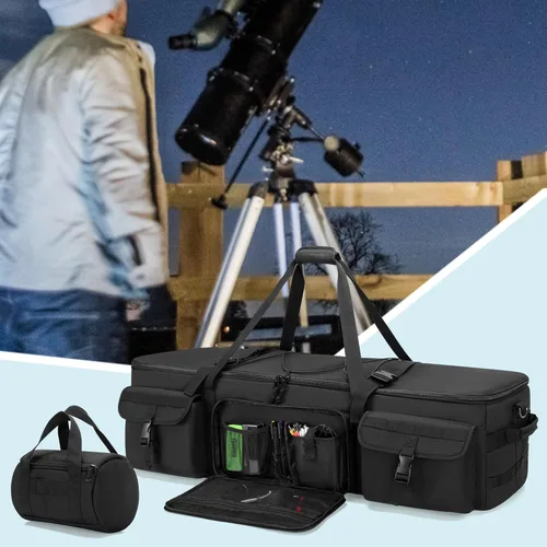 Vista 7 de HODRANT Funda de transporte para telescopio grande, bolsa de viaje para telescopio de almohadilla suave, compatible con telescopio Celestron, bolsa