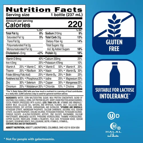 Vista 5 de Garantiza un batido de nutrición original con proteínas, batidos de sustitución de comidas., 70074670843, 24 unidades, 1