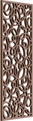 Vista 19 de 9 3/8 pulgadas de ancho x 24 3/8 pulgadas de alto x 1/4 pulgadas de alto, paneles de pared de madera con calado, roble rojo