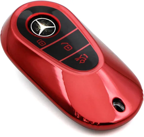 Vista 23 de Creativity Funda para llave de Mercedes Benz. Hermosa funda de TPU compatible con CLS CLK AMG ML C CL E S SL SLK G GLC GLE GLS M R Smart Remote Key