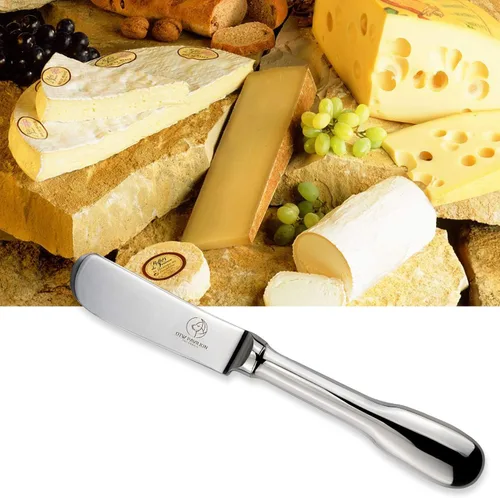 Vista 7 de Juego de 6 cuchillos de mantequilla de acero inoxidable 18/10 para queso de mantequilla y postre