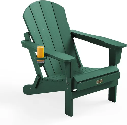 Vista 69 de SERWALL Silla Adirondack plegable resistente a la intemperie, sillas de patio al aire libre, sillas Adirondack pintadas, juego de 2, color azul Aruba