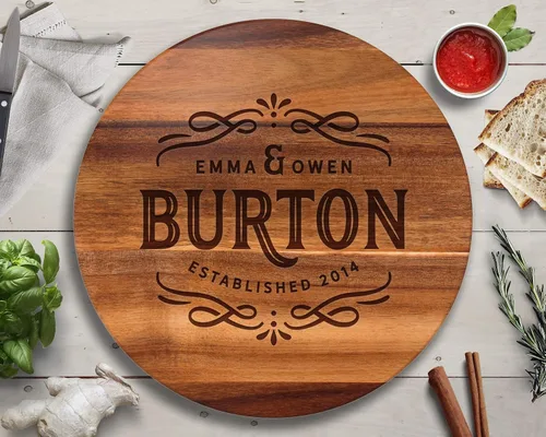 Vista 2 de Personalized Wedding Gift, Lazy Susan, Engraved Wood Gift, Personalized Lazy Susan, Mothers Day gift, Anniversary Gift, Mom Gift, Wife Gift, Lazy