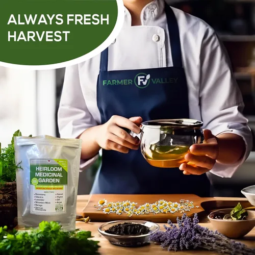 Vista 5 de 10 semillas de hierbas medicinales – reliquia, sin OMG, fabricadas en Estados Unidos – 2050 semillas de té de hierbas y medicinales más necesarias