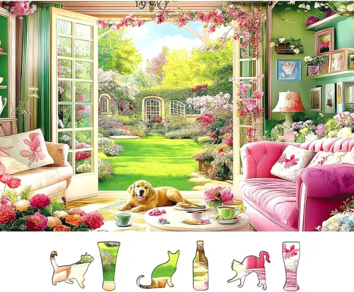 Vista 26 de Blueforest Magic Eye Rompecabezas 3D de 1000 Piezas para Adultos - Desafío de Autoestereoscopia Cueva del Amanecer, No Se Necesitan Gafas