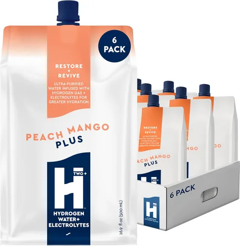 Vista 11 de HTWO Plus Agua de hidrógeno molecular con electrolitos, sabor a limonada de uva, paquetes de hidratación sin azúcar, paquete de 6 unidades de 16.9