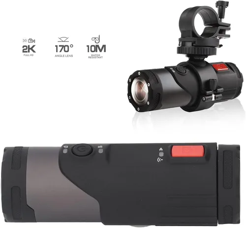 Vista 3 de Heayzoki Cámara de acción cámara de casco de motocicleta 4K impermeable videocámara deportiva gran angular de 170 grados cámara corporal
