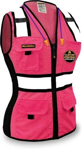 Vista 9 de KwikSafety - Multi-Color Safety Vest for Women Premium Reflective High Visibility Vest, ANSI Class Unrated