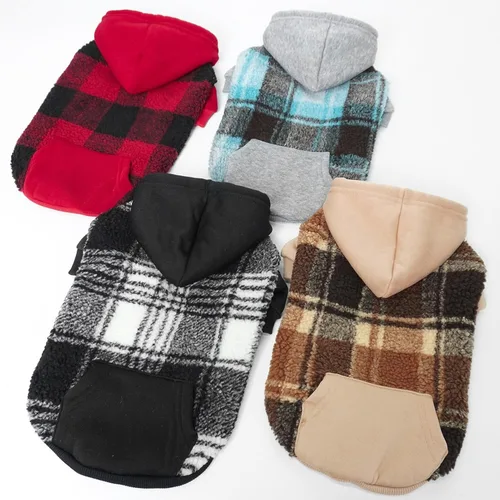 Vista 7 de PUPTECK Sudadera con Capucha para Perro Sudadera para Cachorro Suéter Cálido para Perro Ropa de Invierno Abrigos para Clima Frío para Perros Negro