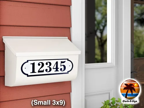 Vista 4 de Placas horizontales personalizadas de dirección para exterior, fabricadas en Estados Unidos con material compuesto de aluminio, placa de dirección