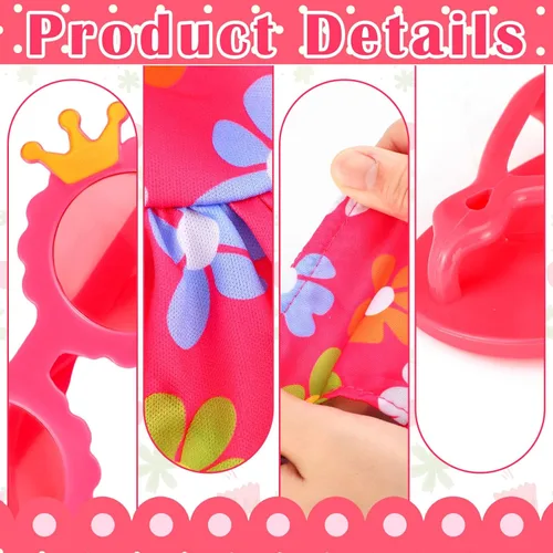 Vista 6 de Kajaia 8 piezas de ropa de muñeca de 18 pulgadas, ropa y accesorios de vestido, chanclas, sombrero, traje de baño, accesorios para 18 pulgadas