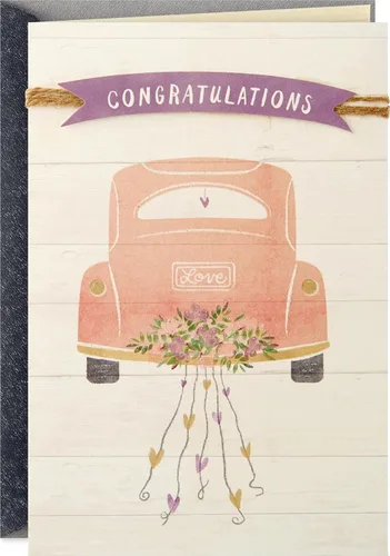 Hallmark - Tarjeta de boda, tarjeta de despedida de soltera o tarjeta de compromiso (Disfruta el viaje)