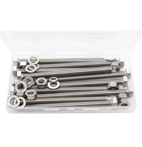 Vista 15 de binifiMux 1 paquete M10 x 170mm Tornillos hexagonales pernos hexagonales con tuercas hexagonales M10 arandelas planas/arandelas de resorte