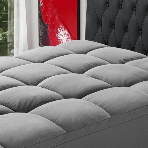 Vista 9 de Sopat Cubrecolchón de tamaño Queen, extragrueso, de 8 a 21 pulgadas, bolsillo profundo, relleno alternativo suave, protector de colchón, 60 x 80