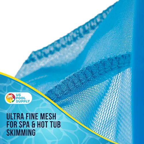 Vista 4 de U.S. Pool Supply Red Profesional Manual para Recoger Hojas de Spa, Bañera de Hidromasaje, Piscina con Poste de Aluminio de 12" - Bolsa Cesta