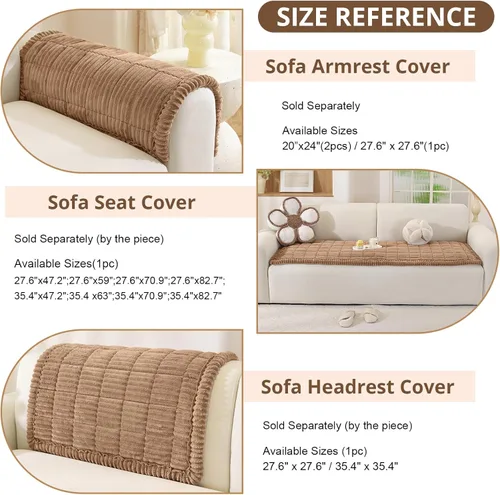 Vista 3 de OstepDecor Funda de sofá lavable para perros, gruesa y apta para mascotas, protector de sofá suave, funda de sofá con diseño de carrito de patas