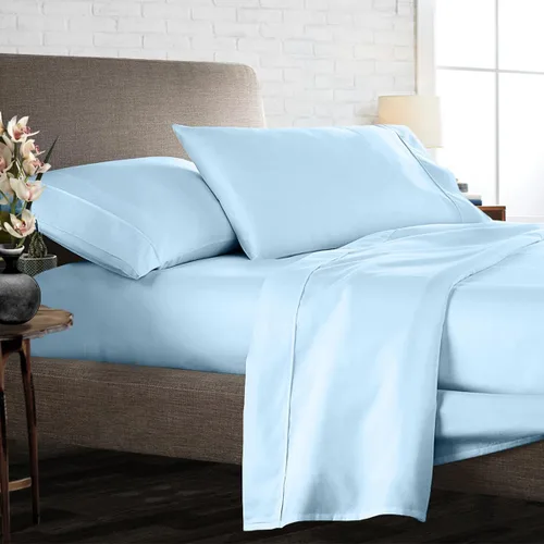 Vista 24 de Dee's Collection Sábanas de lujo de algodón egipcio de 4 piezas, tamaño King, 800 hilos, sábanas 100% algodón, juego de sábanas de bolsillo profundo