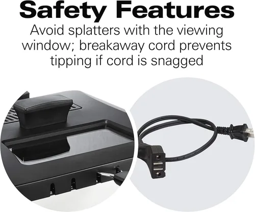 Vista 6 de Hamilton Beach - Freidora eléctrica profunda con cesta y tapa, capacidad de aceite de 4.5 litros / 19 tazas, control de temperatura, ventana