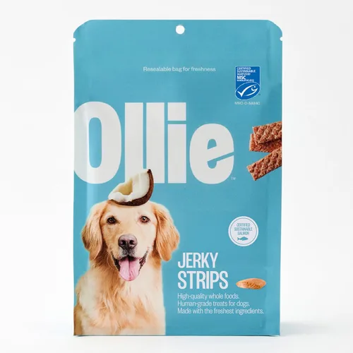 Vista 8 de Ollie Golosinas para Perros de Carne de Res y Batata Dulce Tipo Jerky, Paquete de 5 oz de 1, Completamente Naturales, Bocadillos Saludables, Hechas
