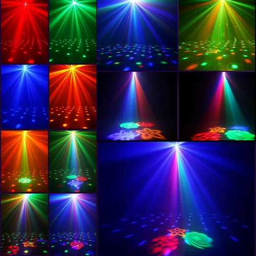 Vista 3 de Luces de Fiesta, Luz de Discoteca DJ Activada por Sonido Luces Estroboscópicas de Escenario para Fiestas, Iluminación RGB Rave para Cumpleaños