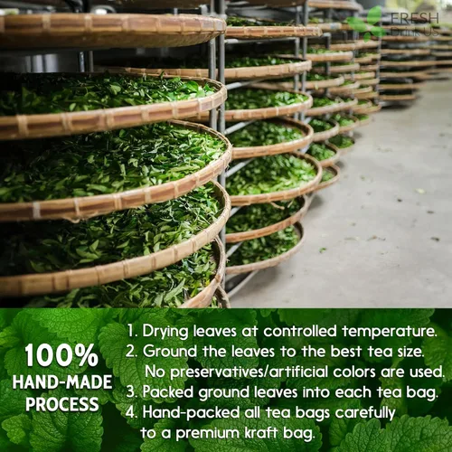 Vista 99 de FreshDrinkUS, 135 bolsas de té de jengibre y cúrcuma premium, ingredientes 100% naturales, mezcla hecha a mano de té de hierbas de cúrcuma