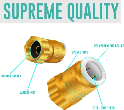 Vista 8 de Kit de instalación rápida de máquina de hielo para nevera con tubería de 25 pies para línea de agua de electrodomésticos de agua potable, T