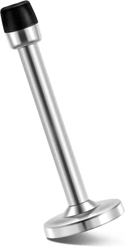 Vista 8 de Tope de puerta de 4 pulgadas, tope de puerta montado en la pared, tope de puerta de acero inoxidable de níquel satinado cepillado con puntas