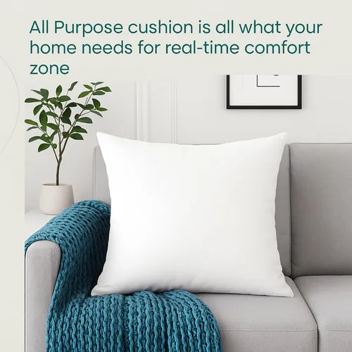 Vista 5 de LANE LINEN Relleno de almohada de 12 x 20 pulgadas, paquete de 2 almohadas decorativas blancas para sofá cama, rellenos de almohada esponjosos