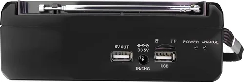Vista 10 de QFX R-37 6-Band (AM, FM, SW1 - SW4) Linterna LED Bluetooth Radio solar (modelo 2021)