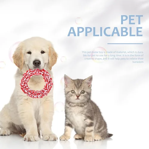 Vista 3 de POPETPOP Juguete para perros para masticadores agresivos, dientes molares, cuerda de nudo, juguete ideal para perros perdigueros grandes