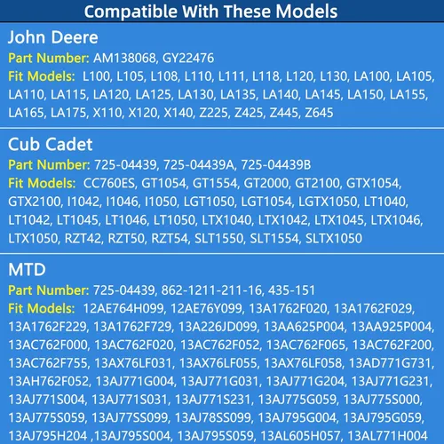 Vista 2 de Solenoide de arranque para John Deere, Cub Cadet, MTD, AM138068, GY22476,725-04439 Tractor de cortacésped L100 L105 L108 L110 L111 L118 L120 L130