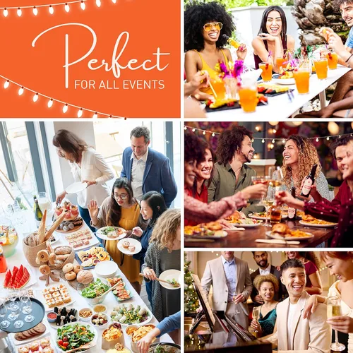 Vista 7 de Lex Store Paquete de 50 tazas de postre de plástico de 5 onzas con tapas y cucharas, tazas de parfait transparentes con tapas, mini tazas de postre