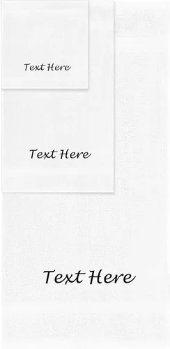 Vista 18 de Juego de Toallas Personalizadas con Texto Bordado - Paquete de 2 Sábanas de Baño de Algodón Turco Altamente Absorbentes y Súper Suaves para Spa