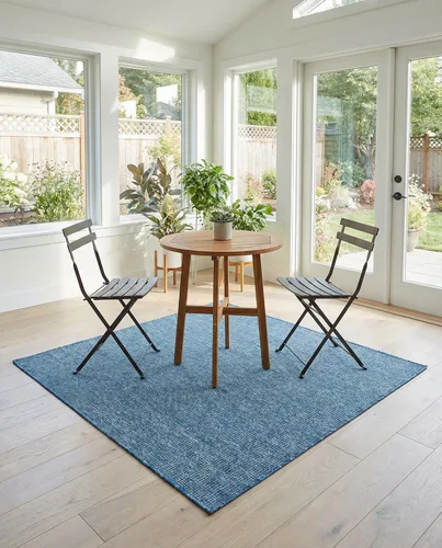 Vista 428 de Rugs.com Outdoor Solid Collection - Alfombra de pelo plano beige de 2 x 3 pulgadas, perfecta para entradas, cocinas, rincones de desayuno, piezas