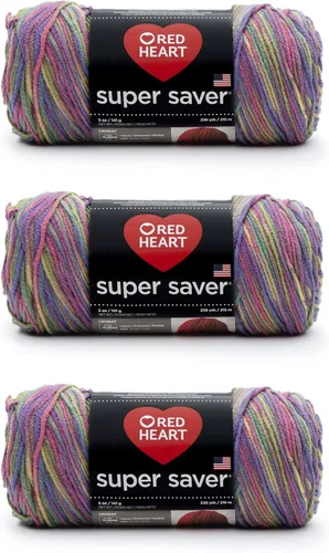 Vista 22 de Red Heart Hilo Super Saver, paquete de 3, tonos verdes, 3