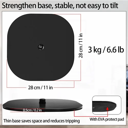 Vista 6 de Soporte para micrófono, cuello de cisne, para cantar, altura ajustable de 36 a 66 pulgadas, con base resistente para Samson Q2U Fifine AM8 Blue Yeti