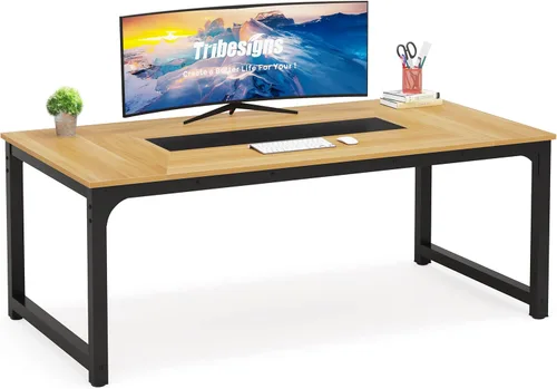 Vista 40 de Mesa para computadora Tribesigns moderna estilo sencillo para PC, portátil, estudio, moderna estación de trabajo para el oficina en casa