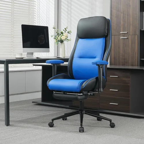 Vista 12 de Silla de escritorio de oficina con respaldo alto, silla de oficina ergonómica reclinable, moderna silla giratoria para computadora, sillas de sala