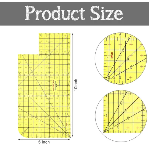 Vista 2 de Regla de Planchado en Caliente, Regla de Cosido Resistente al Calor para Herramienta de Medida Hecha a Mano para Plancha Eléctrica para Trabajos