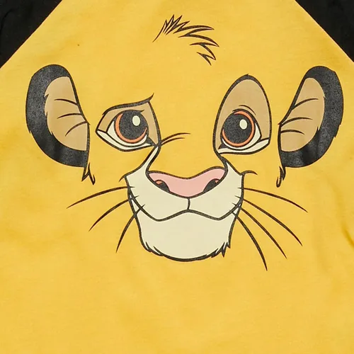 Vista 4 de Disney Lion King - Paquete de 2 camisetas gráficas de manga larga para niños pequeños, Amarillo