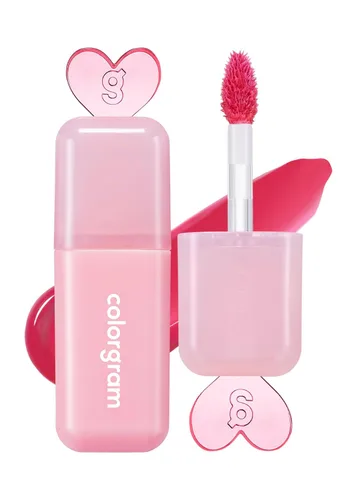 Vista 13 de COLORGRAM Juicy Blur Tint 04 Cushiony Peach Mancha labial de larga duración, semimate, semibrillante, hidratante, acumulable y mezclable