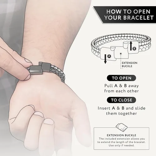 Vista 12 de RTZN® Brown Leather Bracelet for Men – Premium Artisan Handcrafted Mens Leather Bracelet – Multi-Stand Mens Bracelet Leather Collection Beaded