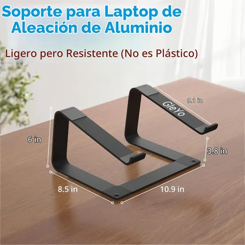 Vista 2 de Soporte para computadora portátil para escritorio, elevador de computadora portátil, soporte de metal para impresora, accesorios de escritorio