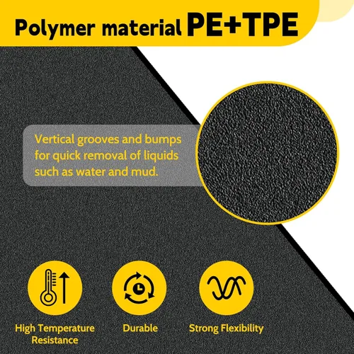 Vista 2 de 2 aletas de fango de polímero resistente de 24 x 30 pulgadas, color negro, protector universal contra salpicaduras para semirremolques, tractores