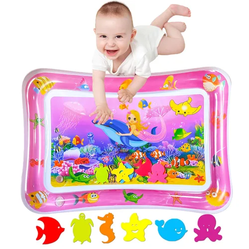 ZHUYNXIR Alfombras de juego acuáticas para la hora del estómago, alfombrillas para la hora del estómago, alfombrilla de agua para bebé para niños y