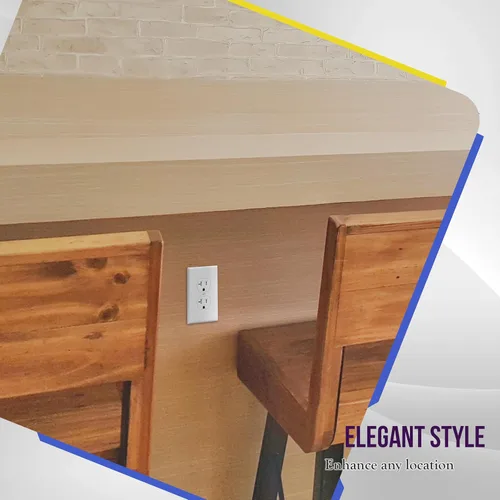 Vista 6 de ENERLITES Placa de pared de salida de receptáculo dúplex de tamaño mediano, placas de cubiertas de toma de corriente, tamaño medio de 1 banda, 4.88